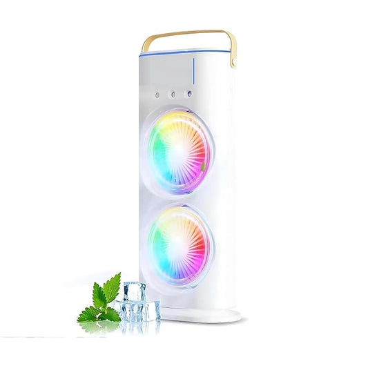 Dual-Ended USB Rechargeable Spray Fan with LED